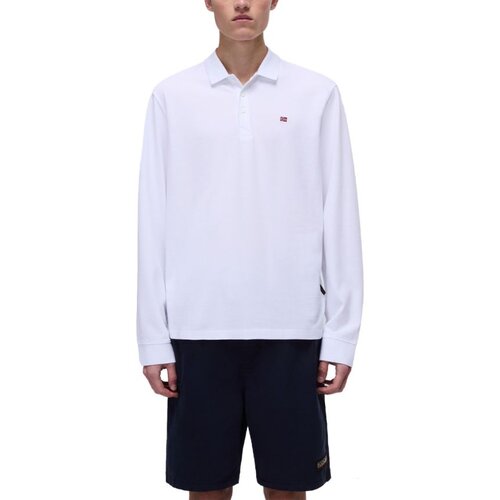Napapijri muška majica  Ealis ls 1 bright white 002 NP0A4I8Q0021 Cene