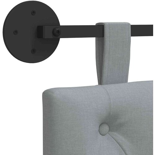  Držeće uzglavlje Zidne Svijetlo siva 110 x 55 x 7 cm tkanina - Svjetlosiva 100 cm bez LED Slike