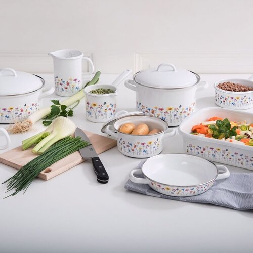 RIESS lonec s kljunom Flora 14 cm, 1,7 l, emajl Cene