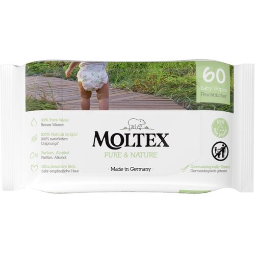 Moltex Pure & Nature Baby Wipes vlažni robčki za otroke 60 kos Cene