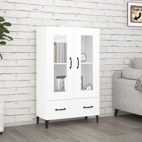  Visoka komoda bijela 70 x 31 x 115 cm od konstruiranog drva Cijene