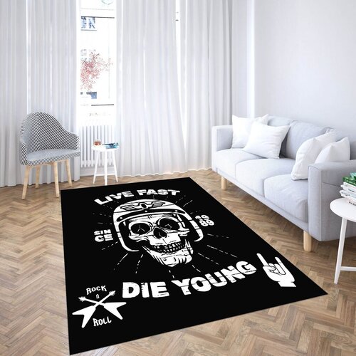 Conceptum Hypnose Tepih Cgkids16, Pravougaoni, 120 x 180 cm, Crno-bijeli Cene