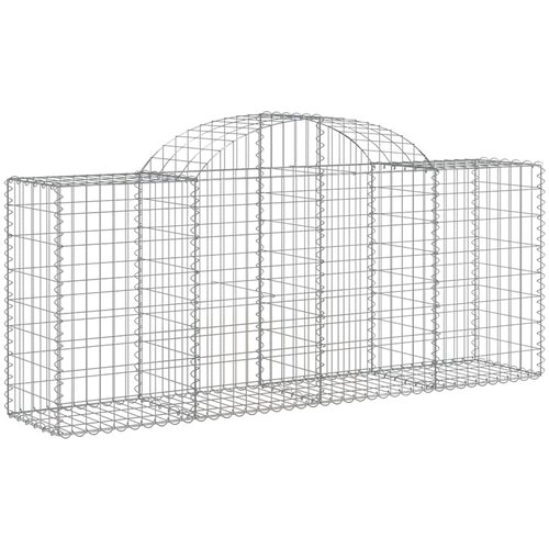  Lučne gabionske ko&amp;scaron;are 25 kom 200x50x80/100cm pocinčano željezo Slike