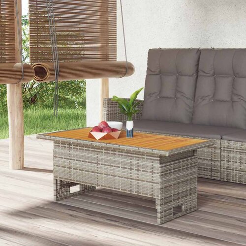  Vrtni stol sivi 100x50x43/63 cm od drva bagrema i poliratana Cijene