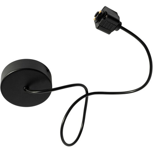 QAZQA Adapter za visečo svetilko s krožno montažno ploščo za 1-fazno tirnico črne barve Cene