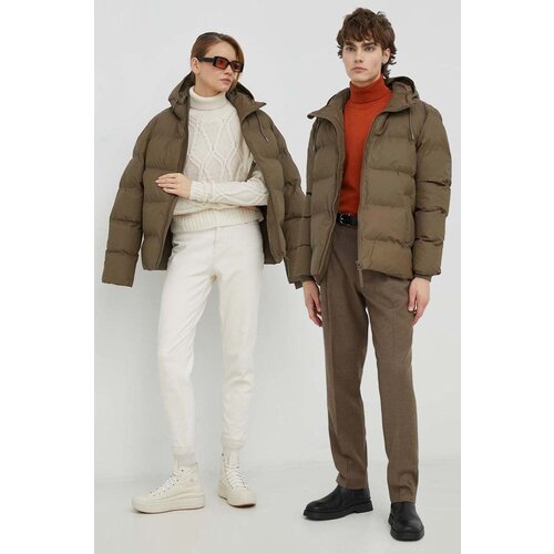 Rains Jakna 15060 puffer jacket , boja: smeđa, za zimu Slike