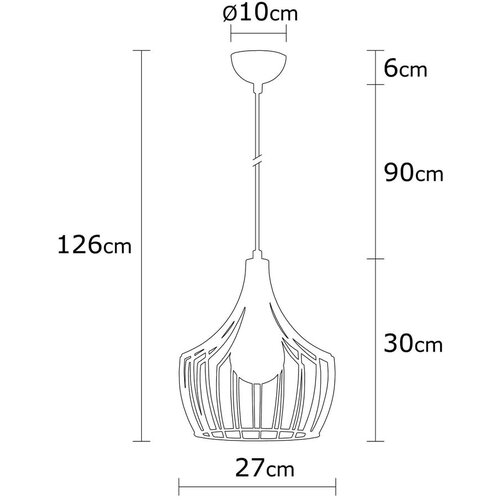 Opviq lights Luster Mesopotamya-N-1278, 126 cm, 27 cm, E27 Slike