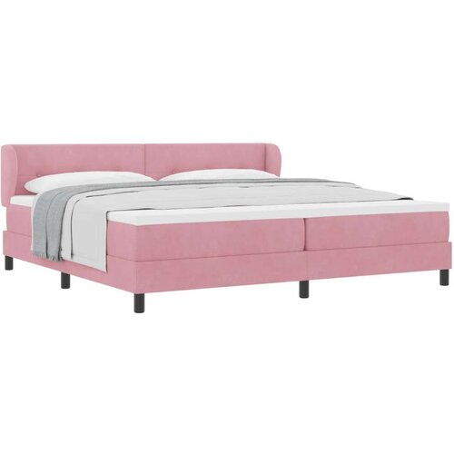 Box spring krevet s madracem Ružičasta 200 x 200 cm Bar&amp;scaron;un - Ružičasta 200 x 200 cm S gumbima Slike