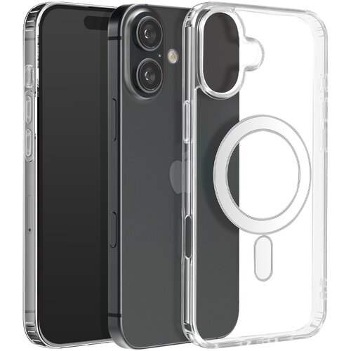 AVIZAR Ohišje MagSafe za iPhone 16 Polikarbonatni obris Silikon, Prozorno, (5000012978) Cene