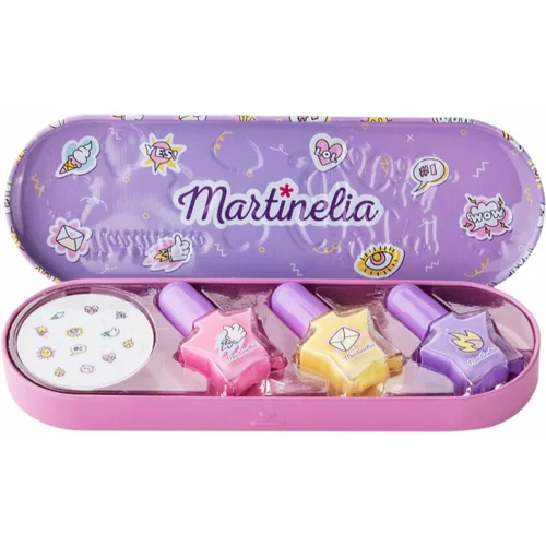 Martinelia Super Girl Nail Polish & Stickers Tin Box set (za otroke)