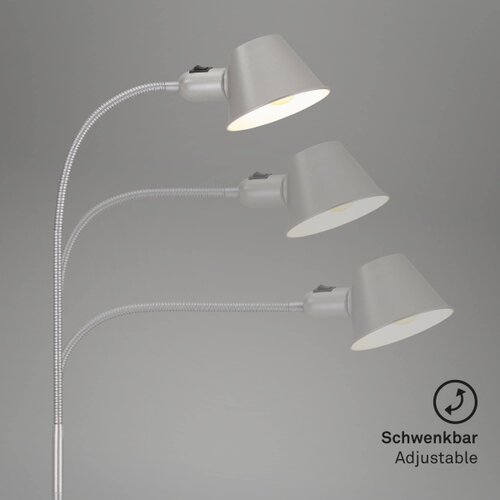 BRILO Stona lampa 1xE27/10W/230V mat hrom Slike