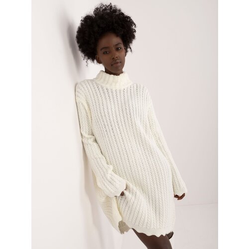 Fashion Hunters Ecru Knitted Dress Cene