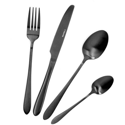  Pribor za jelo ABELE MATTE 16kom - Black - HML Cene