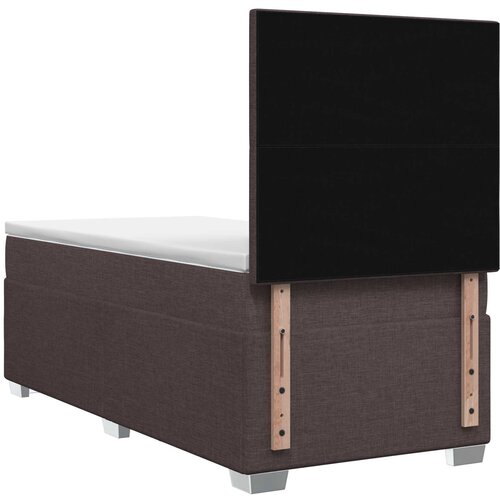  Boxspring krevet s madracem Tamno smeđa 90 x 200 cm Tkanina Slike
