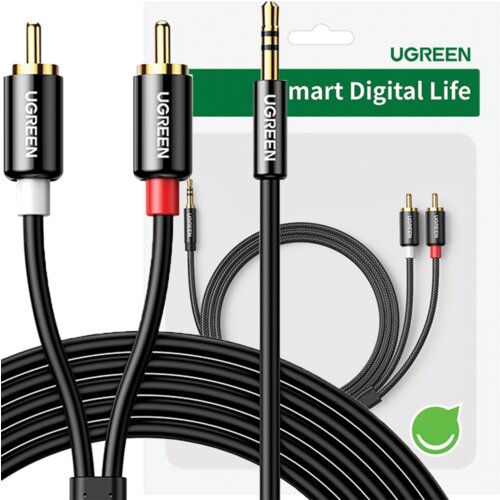Ugreen AVDIO KABEL 3,5 MM MINI JACK NA 2RCA 5M AV116 ZA SNEMALNI STUDIO, (5000071565) Cene