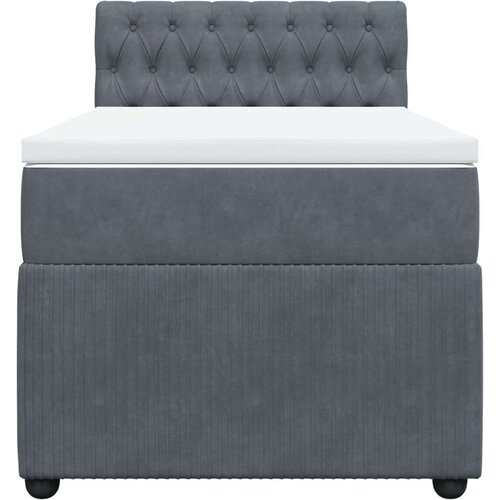 VidaXL Box spring krevet s madracem tamnosivi 90x190 cm bar&amp;scaron;unasti Slike