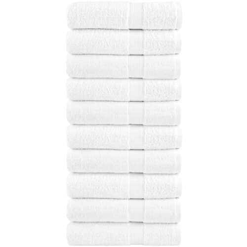 VidaXL Ručnici za ruke 10 kom bijeli 50 x 100 cm 600 gsm 100 % pamuk Slike