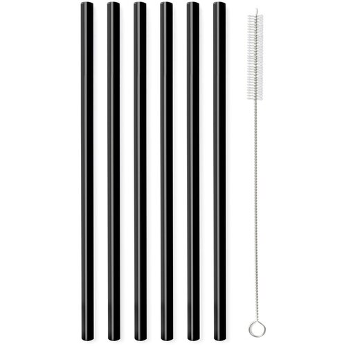Vialli Design Set od 6 crnih staklenih slamki , dužina 20 cm Cene