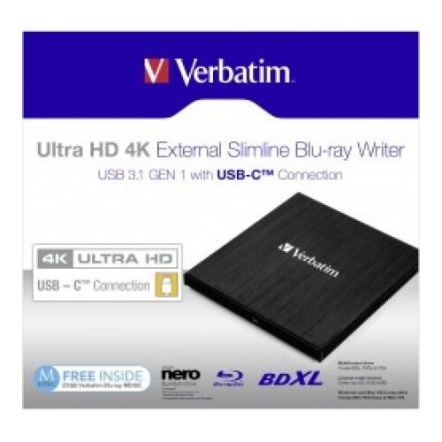 Verbatim 43388 Ultra HD4K eksterni Blu-Ray USB-C crn+software ( DVD43888 ) Cene