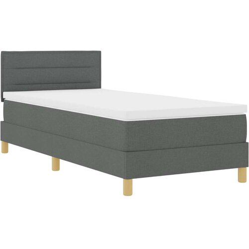 VidaXL Kutna podnica s du&amp;scaron;ekom i LED Tamno siva 90x200 cm Tkanina Slike