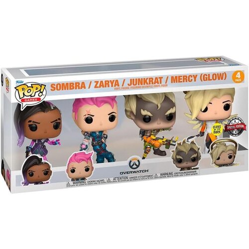 Funko bobble figure overwatch pop! 4-Pack - sombra / zarya /junkrat /mercy (glow) Cene