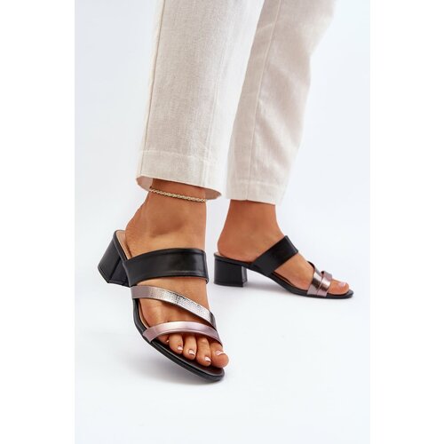 Kesi Women's low-heeled slippers black Rosila Slike