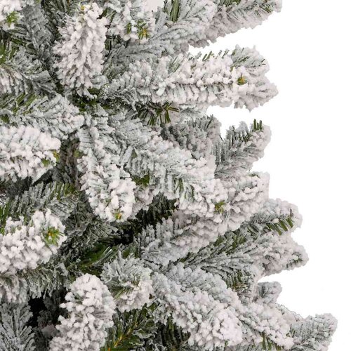 VidaXL Umjetno božićno drvce Zelena i bijela 180 cm PVC i metal Slike