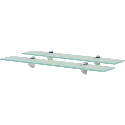  Zidne police 2 kom staklene 60 x 10 cm 8 mm Slike