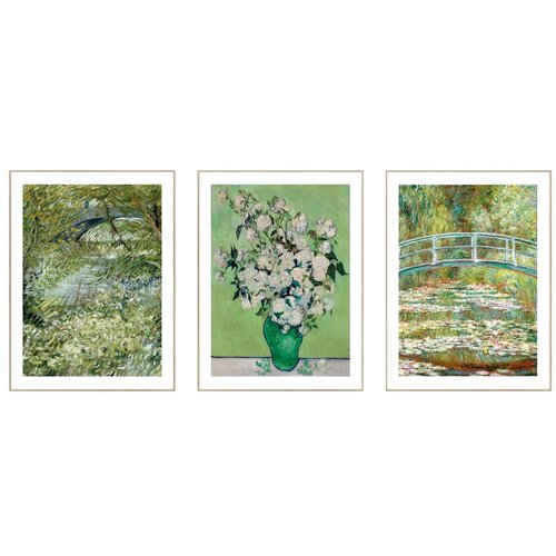 Knor Slike reprodukcije v kompletu 3 ks 30x40 cm Van Gogh &amp;amp; Monet Slike