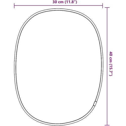  Zidno ogledalo crna 40x30 cm Slike