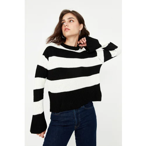 Trendyol Black Color Block Knitwear Sweater