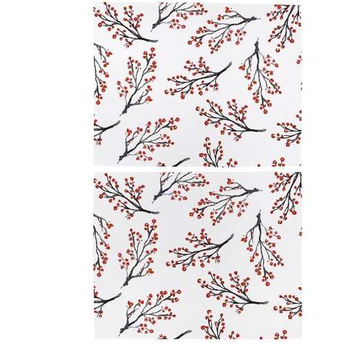 Butter Kings božićni platneni stolnjak u setu od 2 kom 45x35 cm Rowan Berries Slike