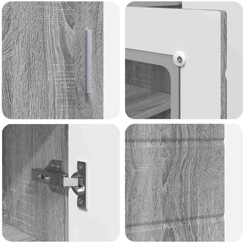 VidaXL Strani &amp;scaron;al Siva sonoma 55.5 x 29 x 100 cm Konstruiran les Slike