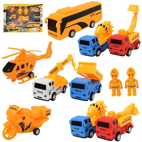Magic Toys Truck Working: 7-delni gradbeni igralni set z avtomobili, vozili in dodatki na vztrajnik Cene