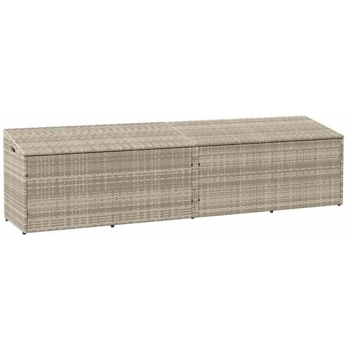  Vrtna kutija za pohranu svijetlosiva 220x50x58 cm poli ratan - Svjetlosiva 220 x 50 x 58 cm Cijene