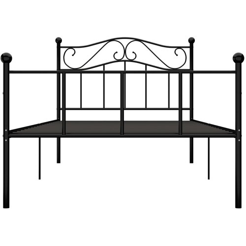  Okvir za krevet crni metalni 100 x 200 cm Slike