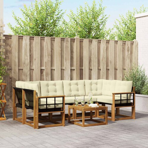  Set vanjskih sofa 7 kom. Prirodna i krem Cene