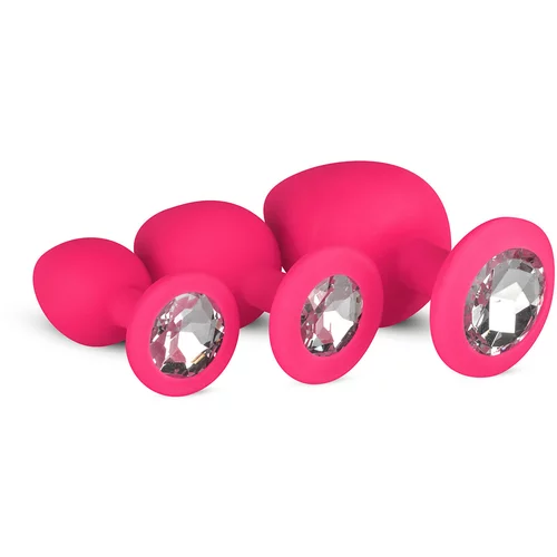 EasyToys - Anal Collection Komplet analnih čepov Easytoys Diamond, roza