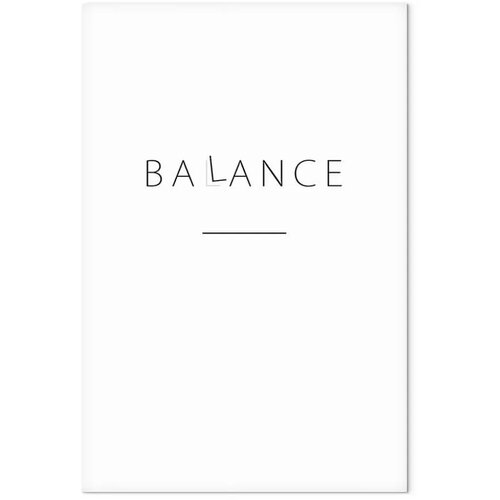  Slika - Balance of Words (1-part) - Black English Text on White 40x60 Premium Print Cijene
