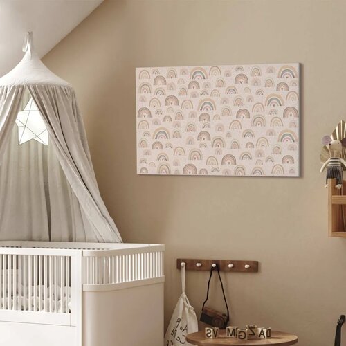  Slika - Spring - Pastel Rainbows with Hearts on a Rainy Day 120x80 Standard Slike
