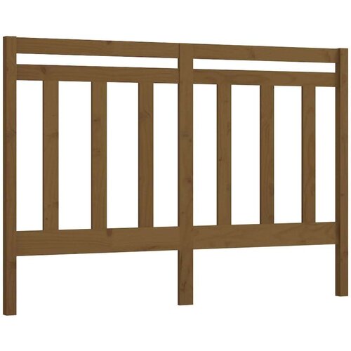  Uzglavlje za krevet boja meda 126 x 4 x 100 cm masivna borovina Slike