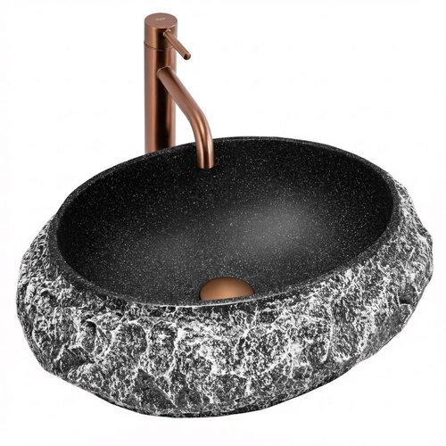 REA Bath Nadgradni umivaonik Mika Gabro Black Slike