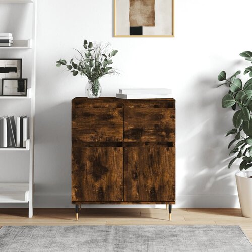  Komoda boja dimljenog hrasta 60 x 35 x 70 cm konstruirano drvo Cijene