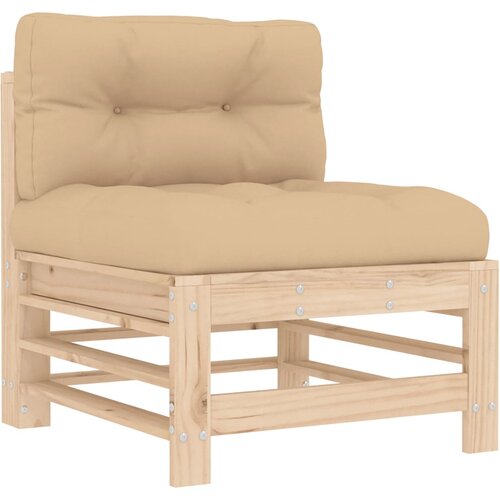Maison Chic Sredinski kavč - Sofa - Kanape z blazinami trden borov les, (21726782) Cene