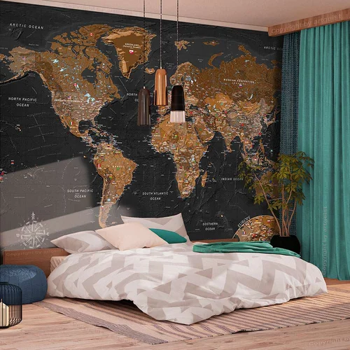  tapeta - World: Stylish Map 200x140