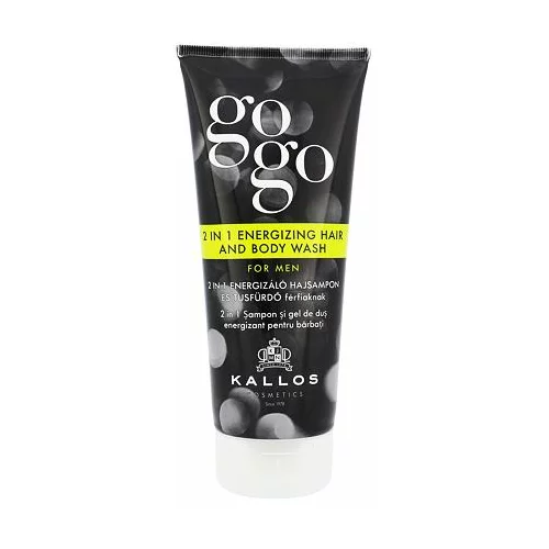 Kallos Cosmetics gogo 2 in 1 Energizing Hair And Body Wash gel za tuširanje 200 ml za muškarce