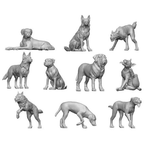 Green Stuff World 3D printed - animales - perros Cene