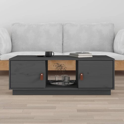  Stolić za kavu sivi 100 x 50 x 35 cm od masivne borovine Cijene