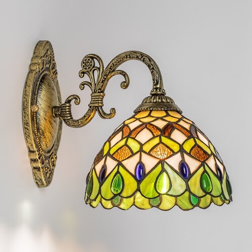 Brilagi tiffany vitražna zidna lampa margaret 1xE27/40W/230V Slike