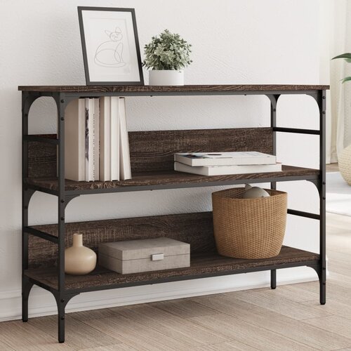 vidaXL Konzolni stol boja smeđeg hrasta 100x32x75 cm konstruirano drvo Cijene